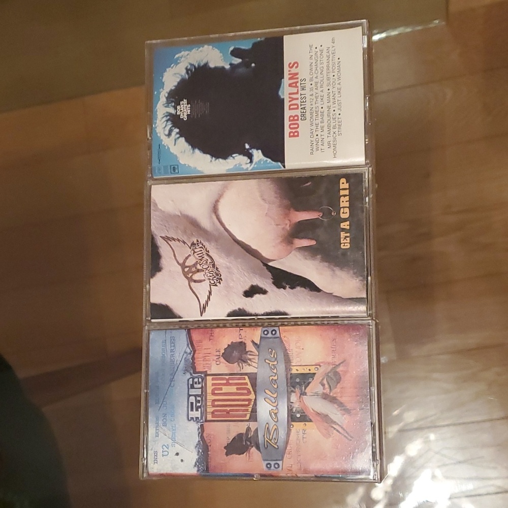 Bob Dylan Aerosmith Pure rock balad cassettes